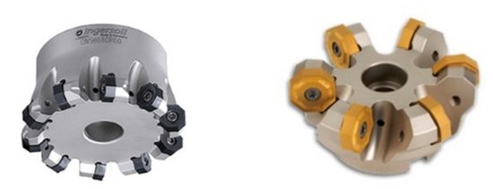  to 3: Modern face milling cutter with 2 different plate sizes